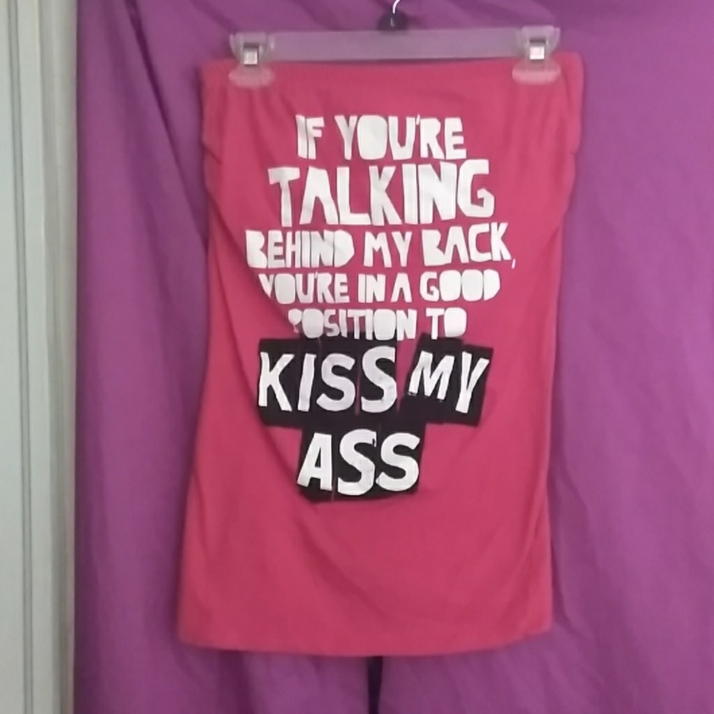 "corset" style tube top from Spencer's gifts